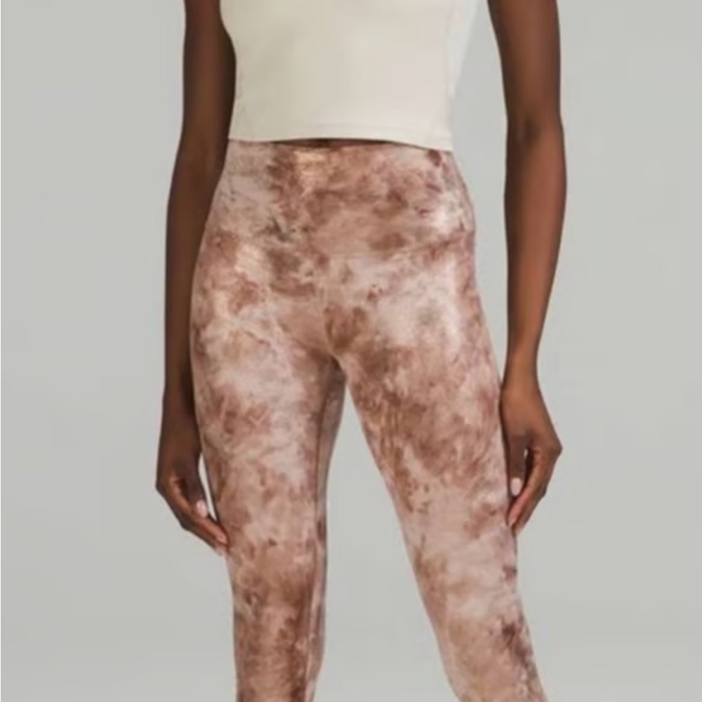 Lululemon rose foil leggings size 0